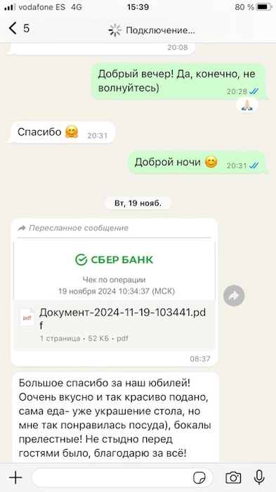 Отзыв: Фуршет на день рождения