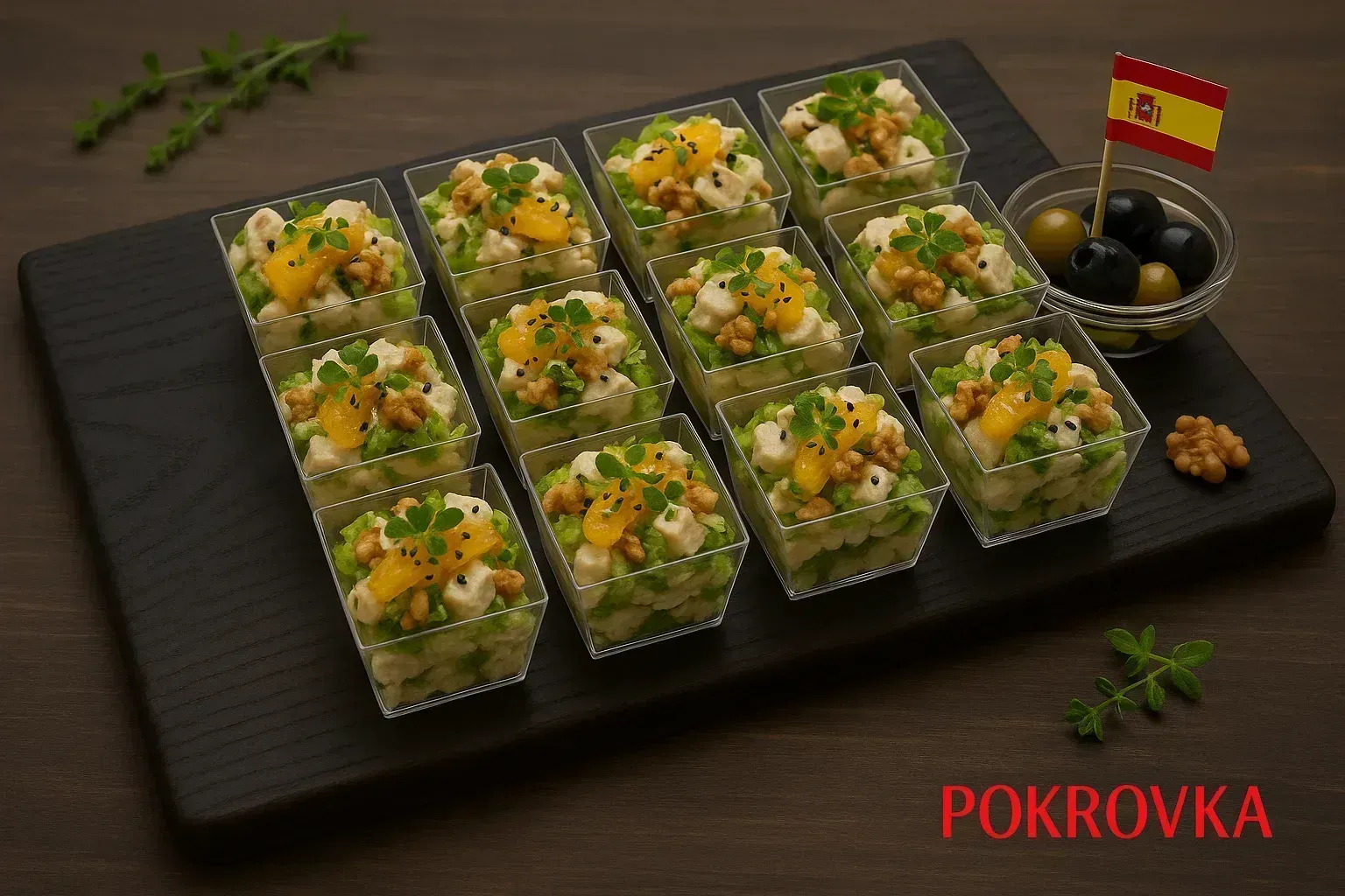 
            
                Мини салат куриный с апельсином – Закажите доставку закусок
            
            
        