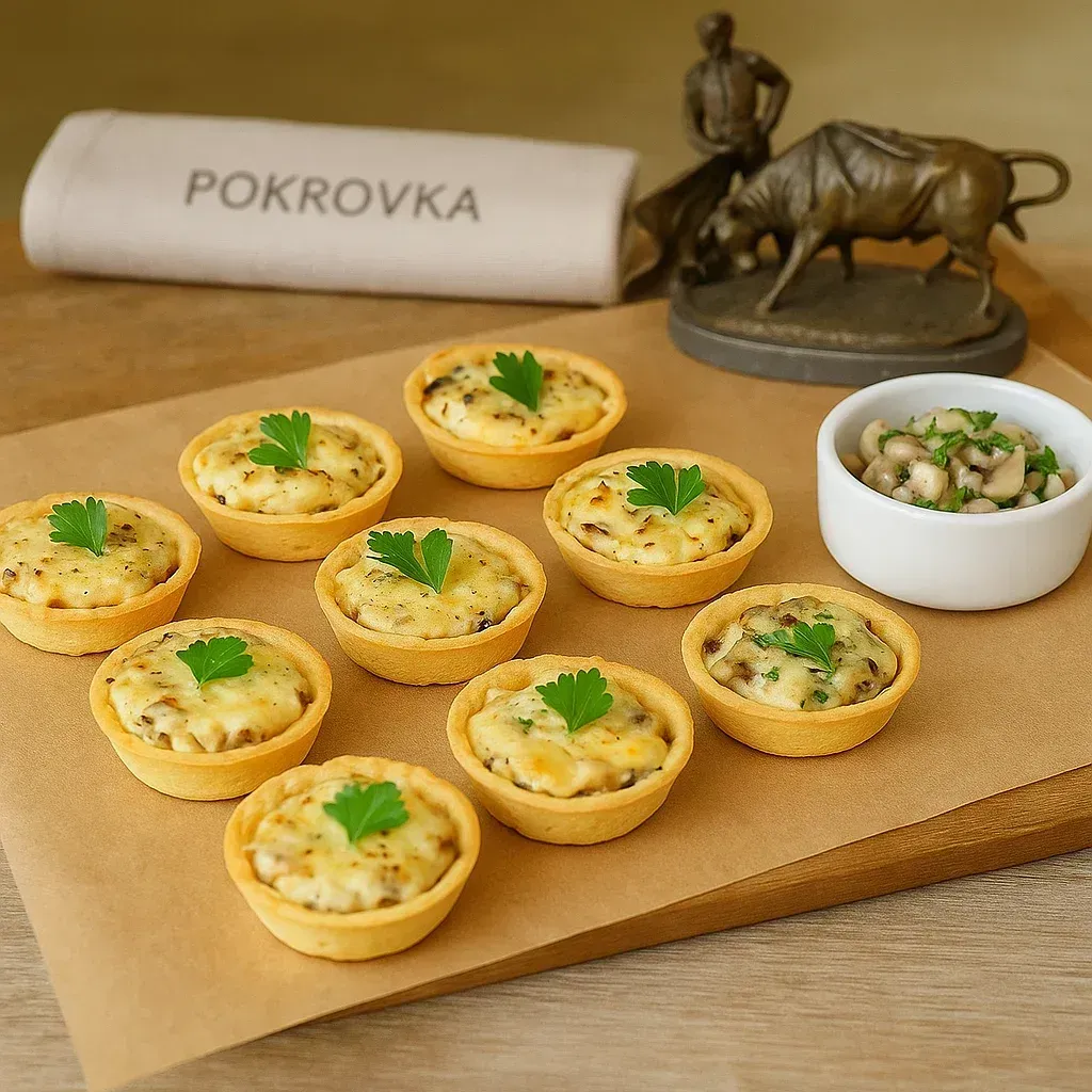 
            
                Мини-жульены с шампиньонами в сливках и нежной моцарелле - купить онлайн
            
            
        