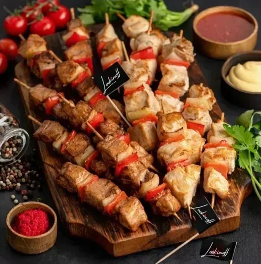 
            
                Сет мини-шашлычков из свинины и курицы с сырными и чили соусами - Купить онлайн, Кейтеринг, Доставка на дом
            
            
        